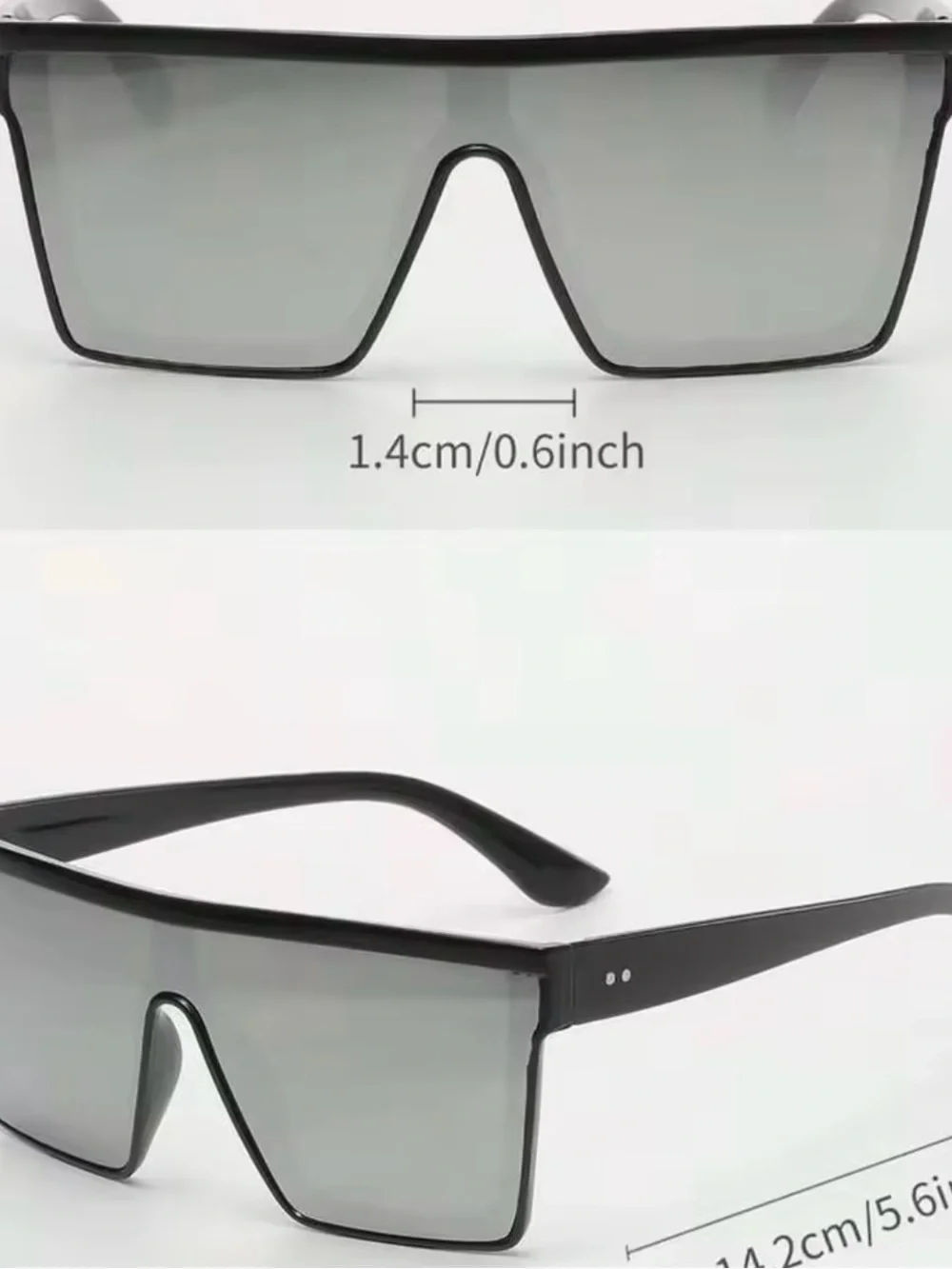 Shield Sunglasses with Brown Mirrored Lenses